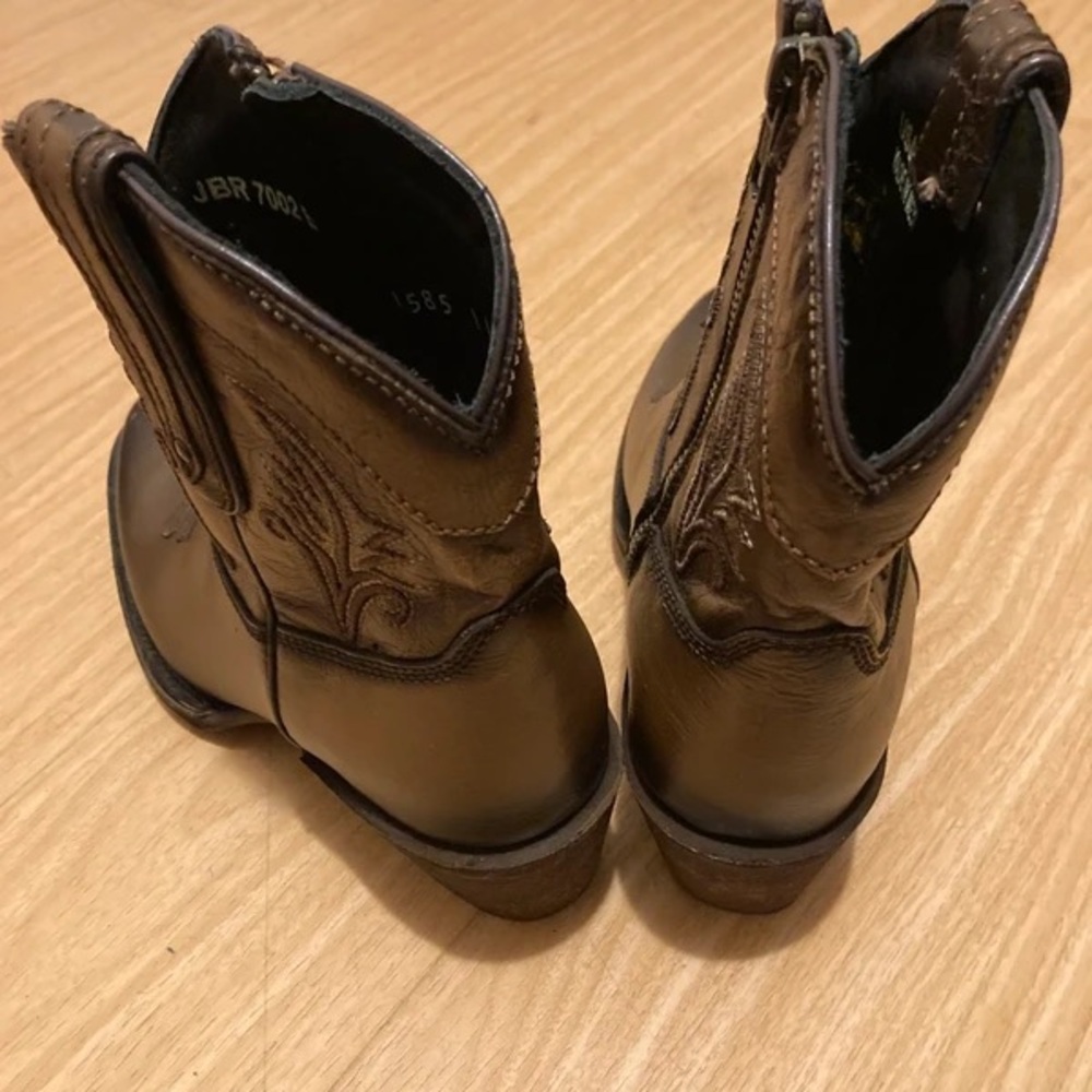 Brown Heeled Boots for Women - Picture 2 of 3